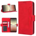 Étui Portefeuille Sony Xperia 5 IV avec Porte-Cartes - Série Vintage - Rouge