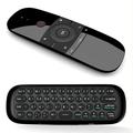 Télécommande sans fil W1 Air Mouse avec mini-clavier pour Smart TV, boîtier Android et PC