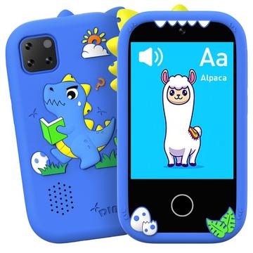 W5 Jouet intelligent pour enfants avec jeux, appareil photo, enregistreur vidéo, carte mémoire de 32 Go - Bleu / Dino