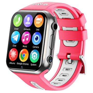 W5PRO 4G Double Caméra Enfants Regarder 2 + 16G Résistant À L\'usure 1.83" IPS HD Montre De Téléphone Intelligent - Argent / Rose