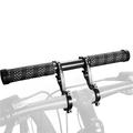 WEST BIKING Extension de guidon en alliage d'aluminium pour bicyclette Support de fixation double pour lumière de vélo GPS Ordinateur