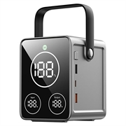 Batterie externe sans fil WIWU PS300 50000mAh - PD 100W, câble USB-C, lampe LED - Argent