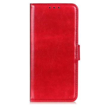 Étui Portefeuille iPhone 15 Pro avec Fermeture Magnétique - Rouge