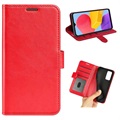 Étui Portefeuille Samsung Galaxy M13 avec Fermeture Magnétique - Rouge