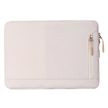 Pochette élégante et résistante à l\'eau pour ordinateur portable en Oxford avec. Poche latérale - 13.3" - Beige