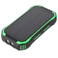 Batterie Externe Solaire Résistante à l'eau avec Chargeur Sans Fil - 30000mAh (Emballage ouvert - Excellent) - Vert