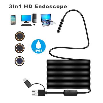 Caméra Endoscopique Étanche 8mm - USB, MicroUSB, Type-C - 10m