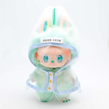 Imperméable à capuche pour poupée Labubu 17cm