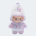 Imperméable à capuche pour poupée Labubu 17cm - Violet