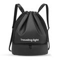 Sac à dos de plage étanche avec compartiments séparés pour le sec et le mouillé - Noir