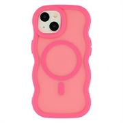 Coque hybride magnétique iPhone 14 bord d'onde - Rose vif