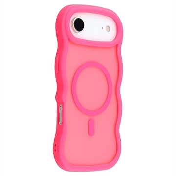 Coque hybride magnétique iPhone Air bord d\'onde - Rose vif