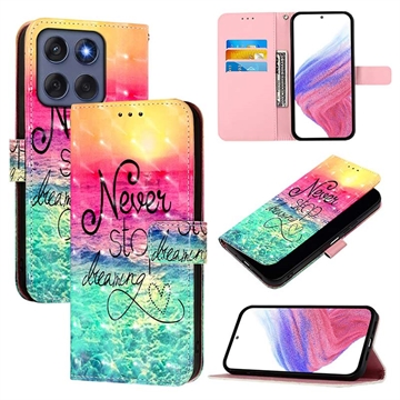 Étui Portefeuille Motorola Edge 60/60 Fusion - Série Wonder - N\'arrêtez jamais de rêver