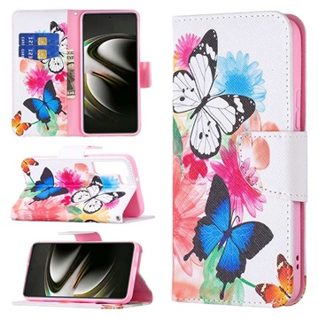 Étui Portefeuille pour Samsung Galaxy S22 5G - Série Wonder - Papillons