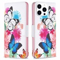 Étui Portefeuille iPhone 14 Pro - Série Wonder - Papillons