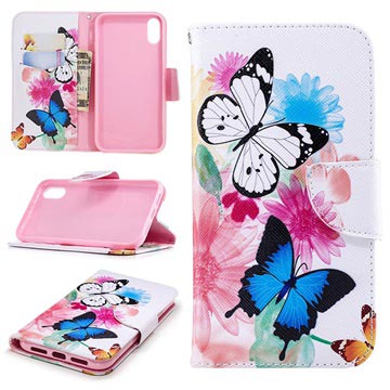 Étui Portefeuille iPhone XR - Série Wonder - Papillons