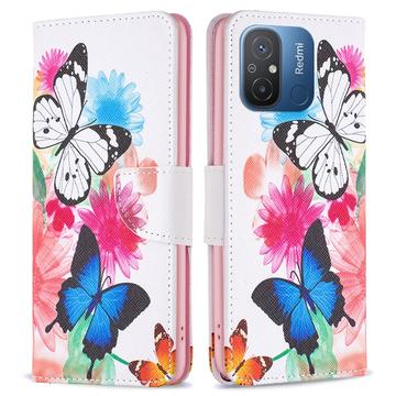 Étui Portefeuille Xiaomi Redmi 12C, Poco C55 - Série Wonder - Papillons