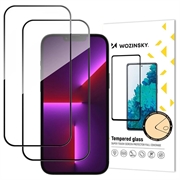 Protecteur d'Écran iPhone Air en Verre Trempé Wozinsky Super Tough - 9H - 2 Pcs. - Bord Noir