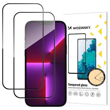 Protecteur d\'Écran iPhone Air en Verre Trempé Wozinsky Super Tough - 9H - 2 Pcs. - Bord Noir