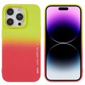 Coque iPhone 14 Pro en TPU X-Level Rainbow - Rouge / Jaune