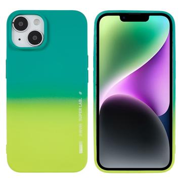 Coque iPhone 14 Plus en TPU X-Level Rainbow - Jaune / Verte