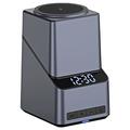 Support de recharge sans fil MagSafe 3-en-1 X11 Qi2 15W avec horloge LED - Noir