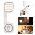 XJ105 Éclairage magnétique LED pour selfies avec miroir de maquillage et support pour téléphone - Blanc