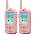 XM301 Talkie-walkie vidéo pour enfants à double objectif - Rose