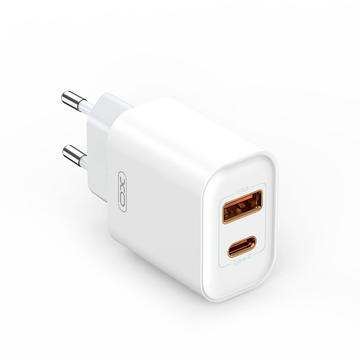 Chargeur mural rapide XO CE12 20W - USB-A, USB-C - Blanc