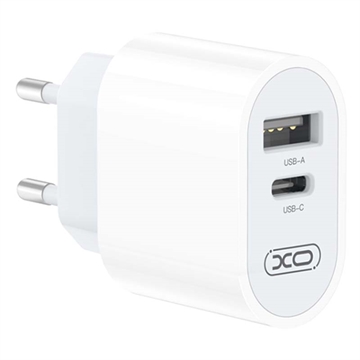 Chargeur Rapide à Double Port XO L97 - USB-A, USB-C (Satisfaisant Bulk) - Blanc