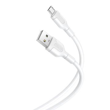 XO NB212 Câble USB vers MicroUSB - 1m, 2.1A - Blanc