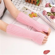 XT-0016 Gants d'hiver sans doigts - 30cm - Rose