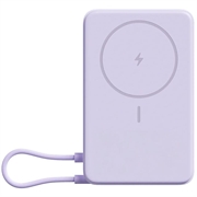 Batterie externe magnétique Xiaomi 10000mAh - Câble USB-C, écran numérique et support pliable - 33W - Violet