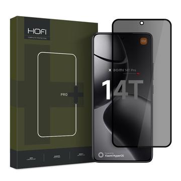 Protecteur d\'Écran Xiaomi 14T/14T Pro en Verre Trempé Hofi Anti Spy Pro+ Privacy - Bord Noir