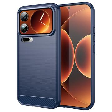 Coque Xiaomi 17 Pro Max en TPU Brossé - Fibre de Carbone