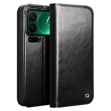 Etui Portefeuille Xiaomi 17 Pro Max en Cuir Qialino Classic - Noir