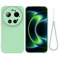Coque Xiaomi 17 Ultra en silicone liquide avec dragonne - Verte