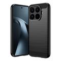 Coque Xiaomi 17T en TPU Brossé - Fibre de Carbone