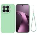 Coque Xiaomi 17T en silicone liquide avec dragonne - Verte