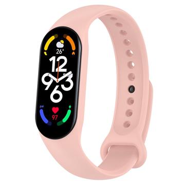 Xiaomi Mi Band 5/6/7 Bandeau en silicone mat - Rose clair