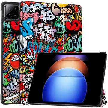 Étui à Rabat Smart Xiaomi Pad 6S Pro 12.4 - Série Tri-Fold - Graffiti