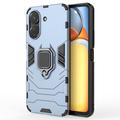 Coque Hybride Xiaomi Poco C65/Redmi 13C avec Support Bague - Bleue