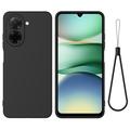 Coque Xiaomi Poco C81x en silicone liquide avec dragonne