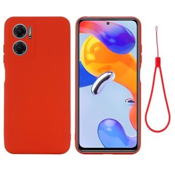 Coque Xiaomi Redmi 10 5G/Note 11E en Silicone Liquide - Rouge