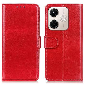 Étui portefeuille Xiaomi Redmi 13x avec support - Rouge