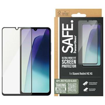 Protecteur d\'écran en verre trempé Xiaomi Redmi 14C PanzerGlass Safe Ultra-Wide Fit - 9H - Bordure noire