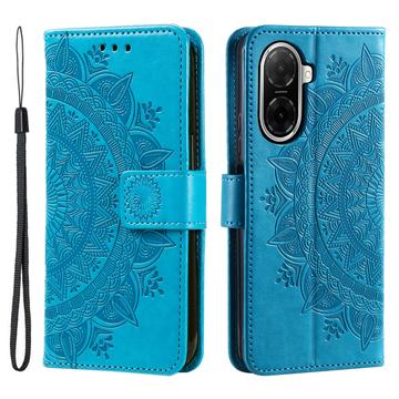 Étui Portefeuille Xiaomi Redmi A5 4G/Poco C71 Mandala Série - Bleu