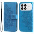Étui Portefeuille Xiaomi Redmi K90/Poco F8 Pro Mandala Série - Bleu