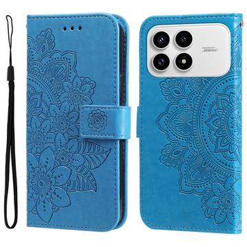 Étui Portefeuille Xiaomi Redmi K90/Poco F8 Pro Mandala Série - Bleu