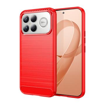 Coque Xiaomi Redmi K90 Pro Max/Poco F8 Ultra en TPU Brossé - Fibre de Carbone